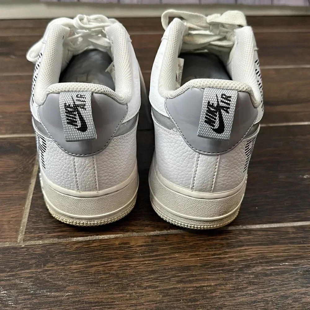 👟 Men’s Nike Air Force 1 Sneakers - White and Gray - Size 11